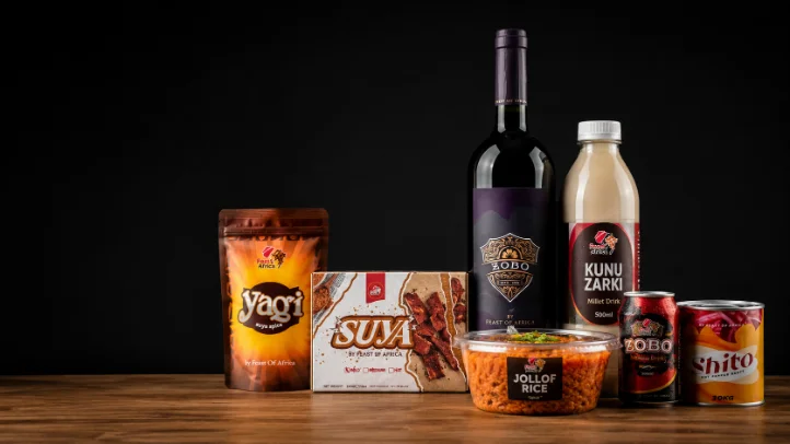 The five Feast of Africa brands staged together